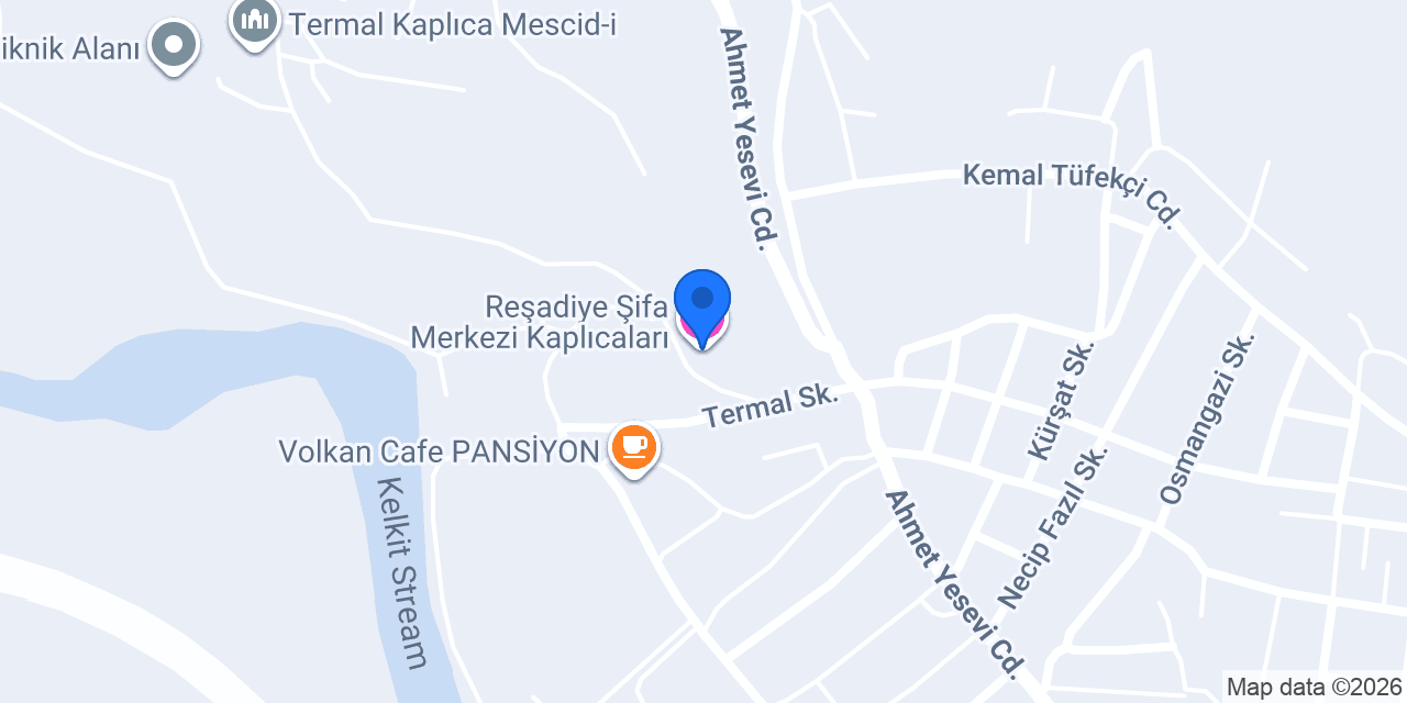 Reşadiye Şifa Merkezi Kaplıcaları konumu