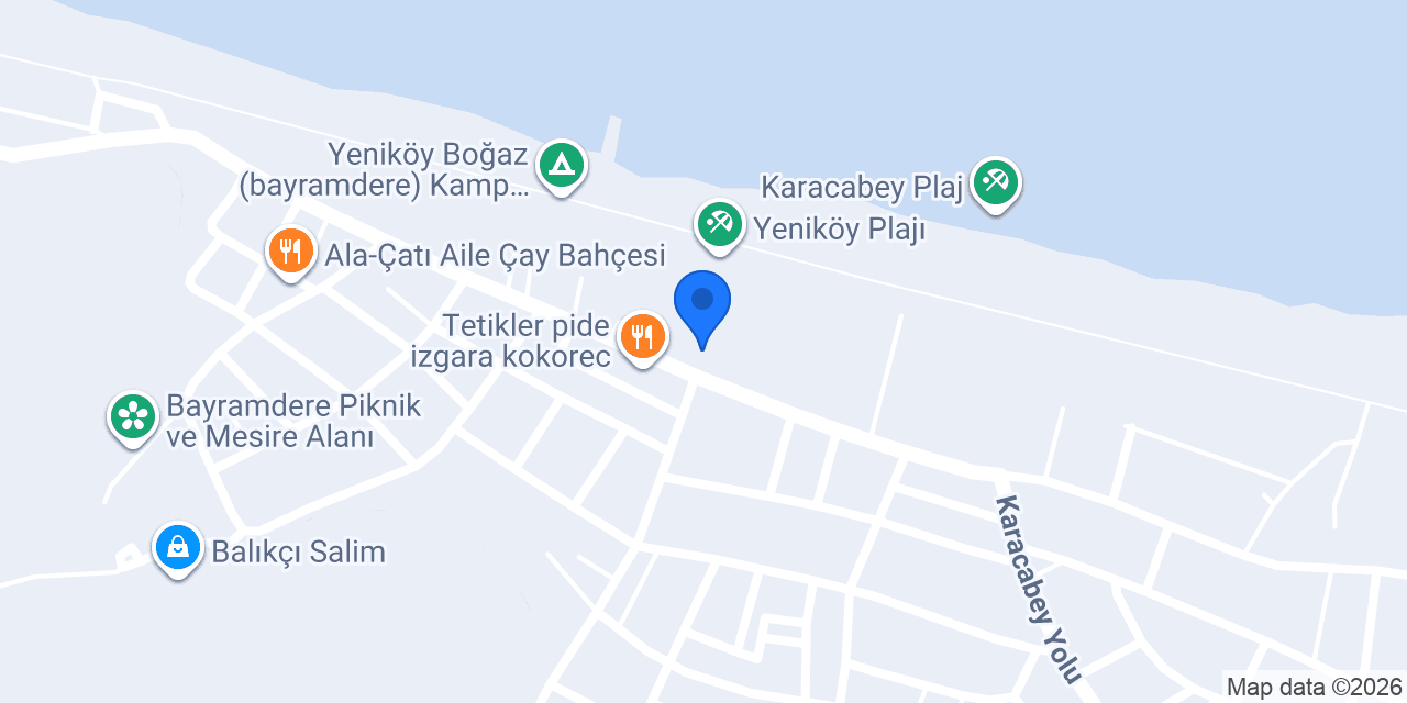 Karacabey Belediyesi Yeniköy Kamp Evleri konumu