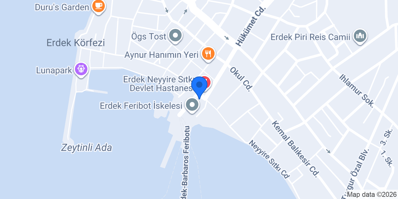 Erdek Adliyesi konumu