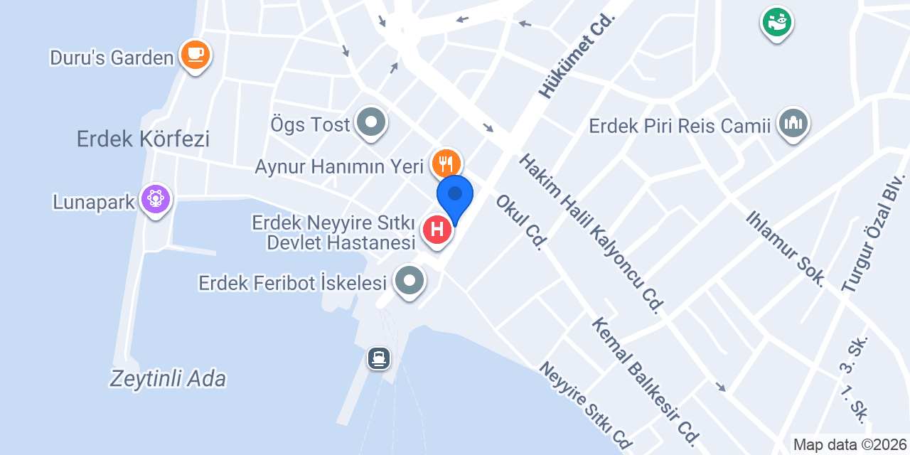 Erdek Göz Optik konumu