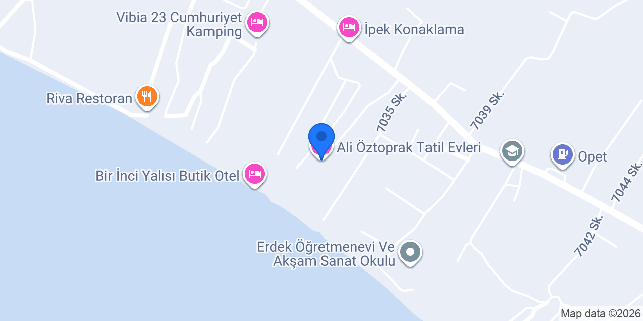 Ali Öztoprak Tatil Evleri konumu