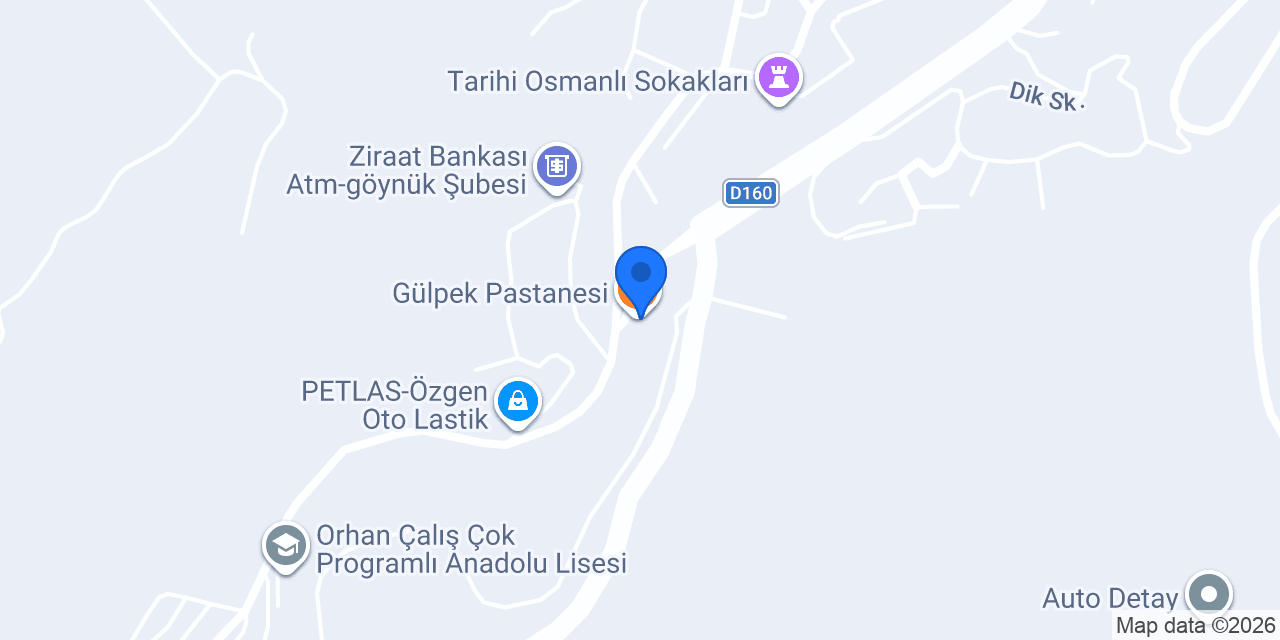 Gülpek Pastanesi konumu