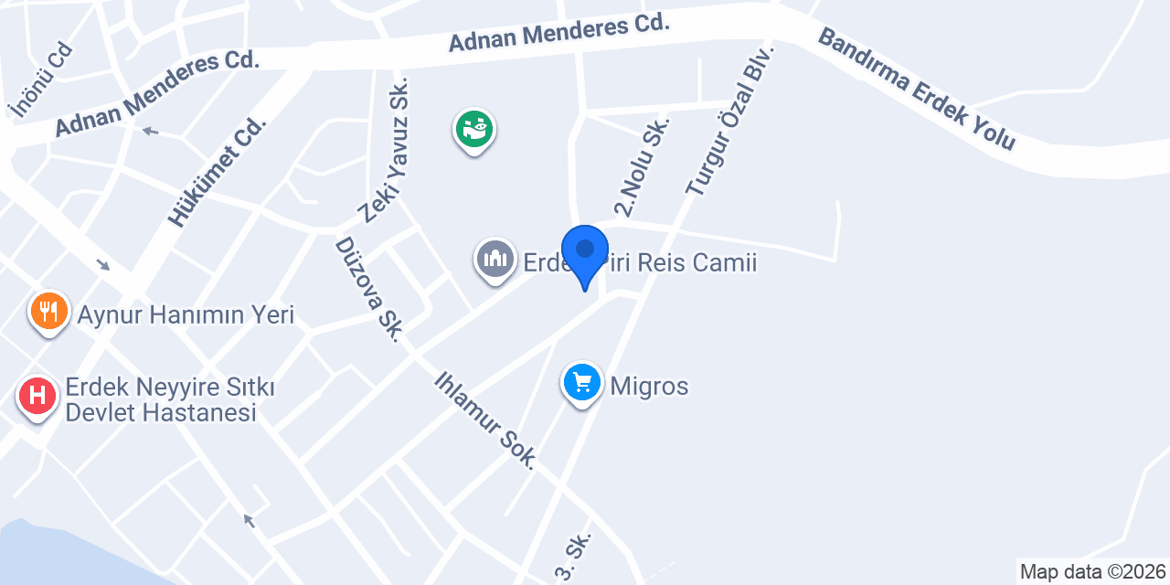 Erdek Özel Direksiyon Dersi konumu