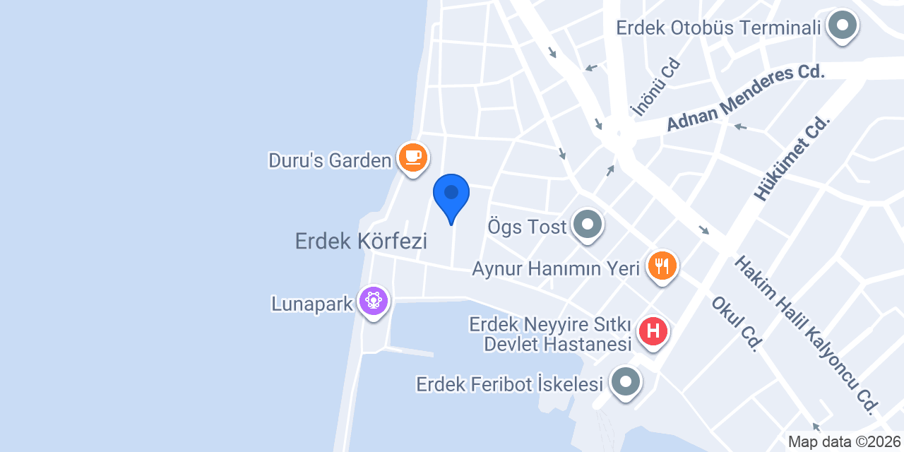 No9 Otel Erdek konumu