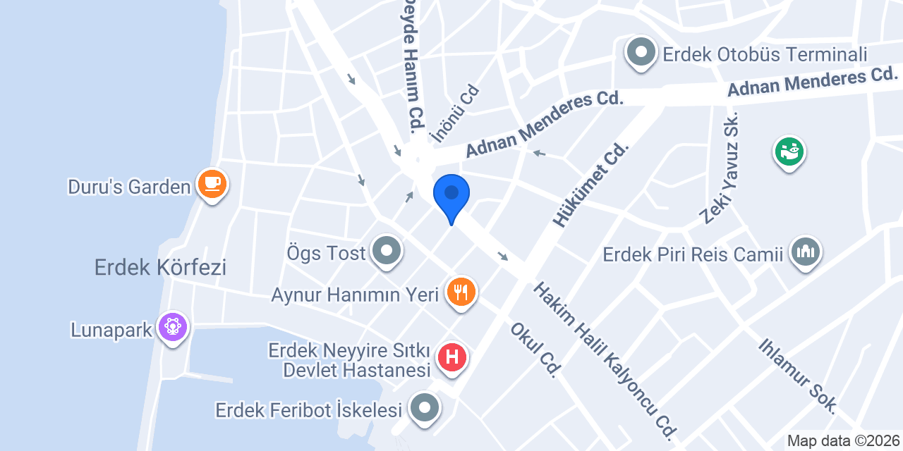 Reçberler Mobilya Erdek konumu