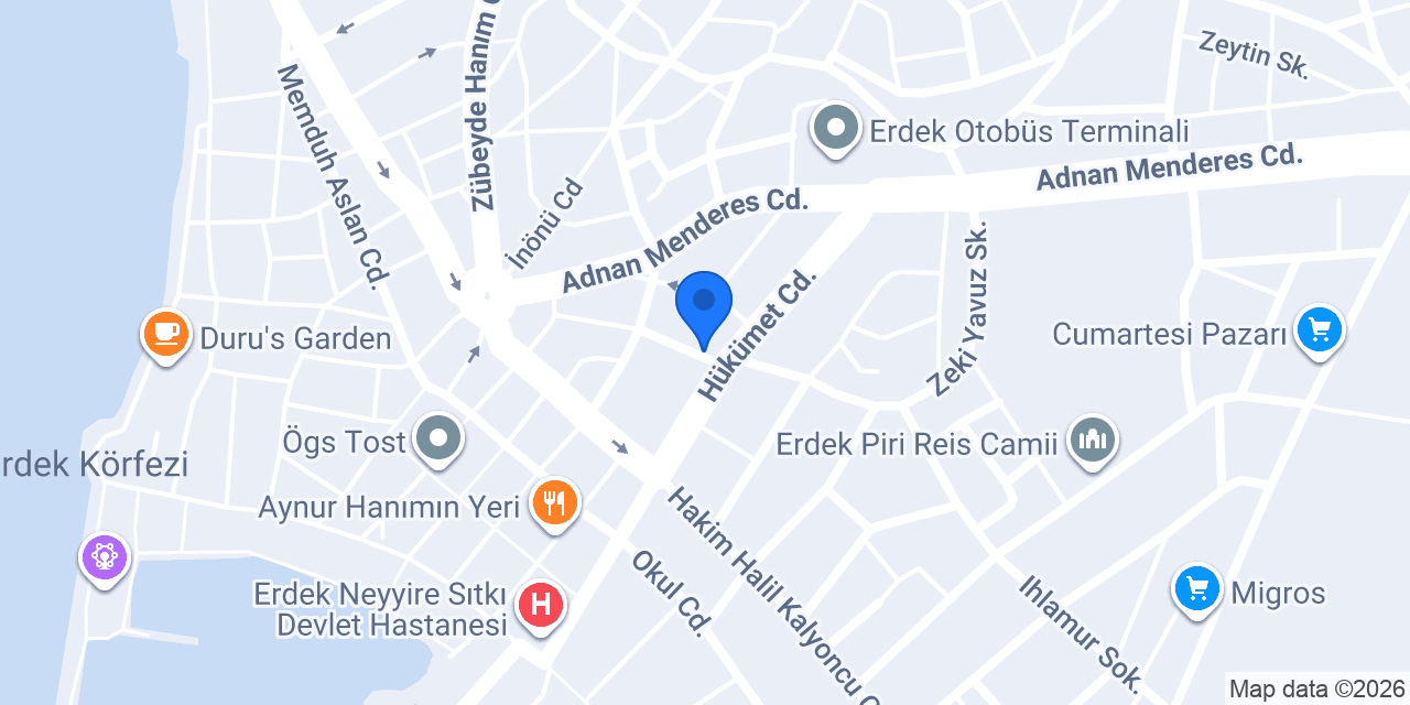 ERDEK GÖZDE EMLAK konumu