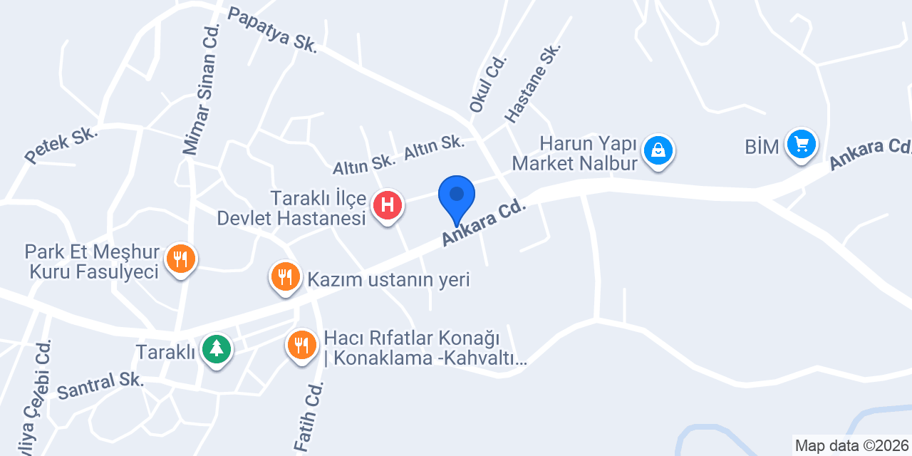 Taraklı Adliyesi konumu