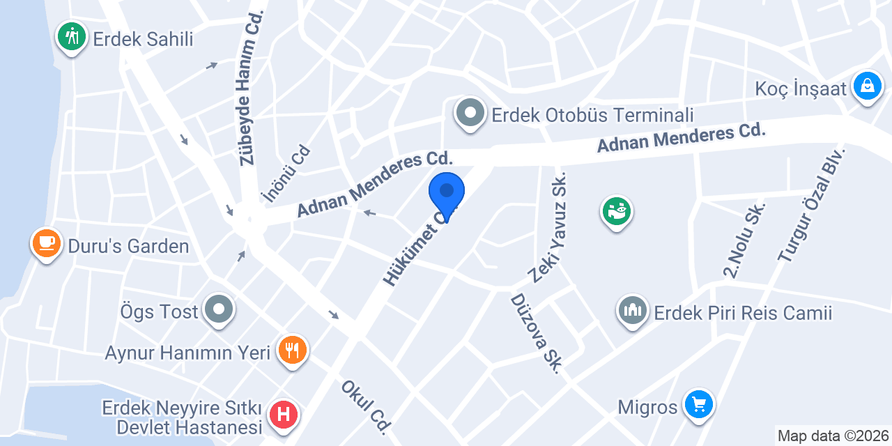 Erdek 4 Nolu Aile Sağlık Merkezi konumu