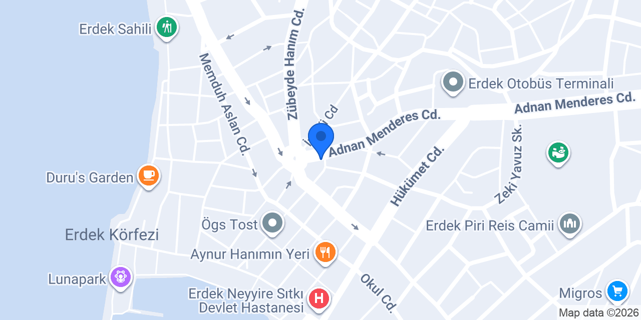 Garanti BBVA Erdek Şubesi konumu