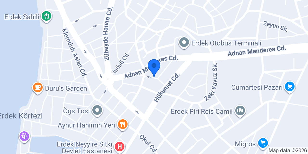 Beyber erkek kuaförü Balıkesir Erdek konumu