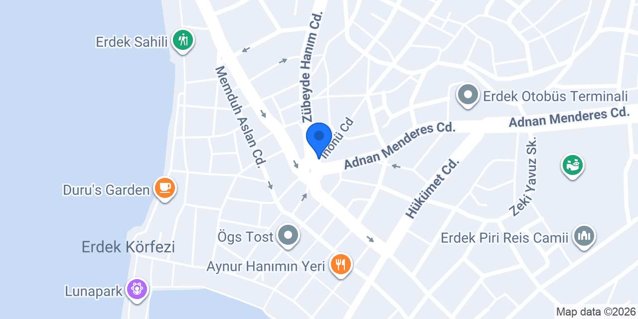 Erdek Günlük Apart Pansiyon konumu