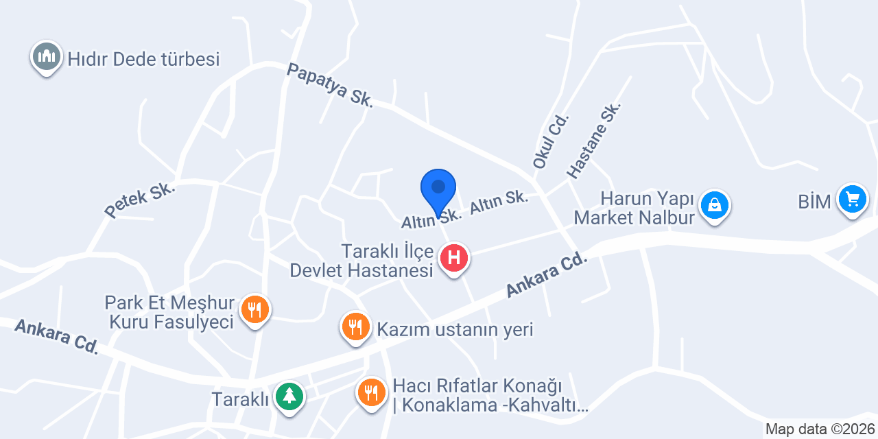 Taraklı Erkek Öğrenci Yurdu konumu