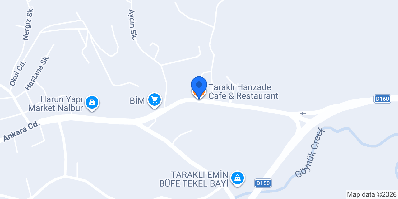 Taraklı Hanzade Cafe & Restaurant konumu