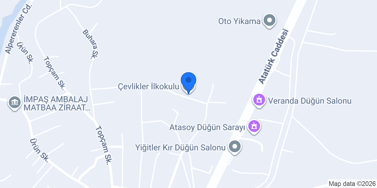 Çevlikler İlkokulu konumu