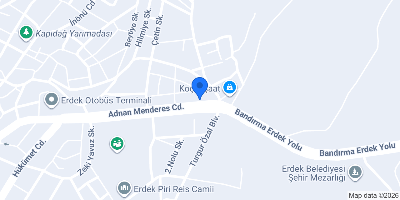 Erdek İlk adım Anaokulu konumu