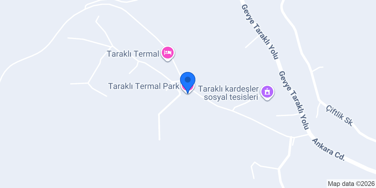 Taraklı Termal Park konumu