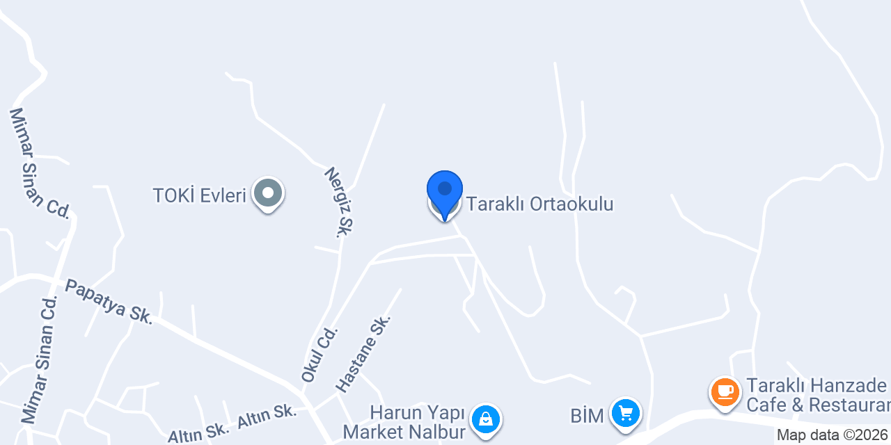 Taraklı Ortaokulu konumu