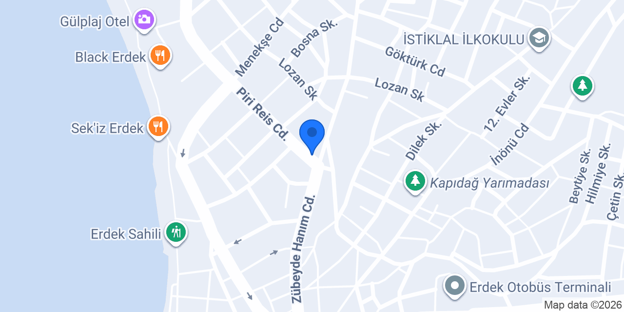Yıldırım Taç Apart , Erdek konumu