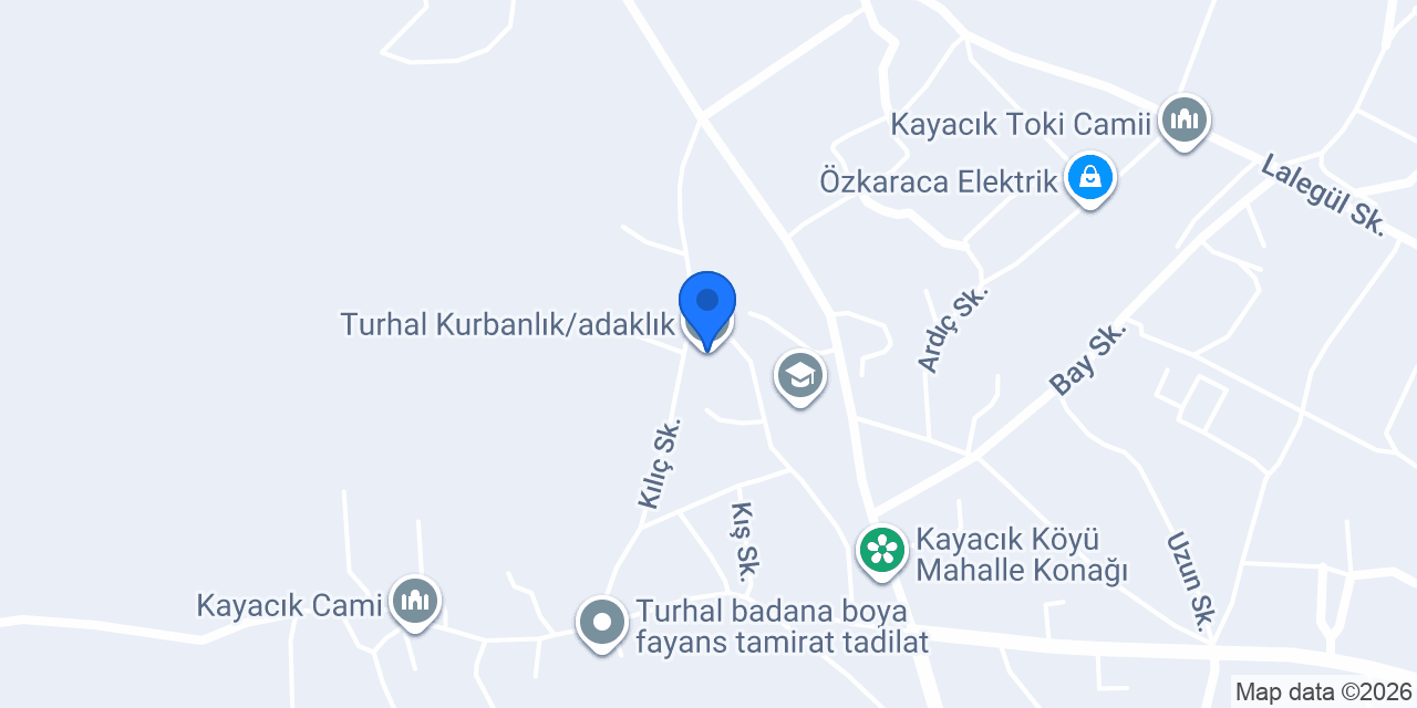 Turhal Kurbanlık/adaklık konumu