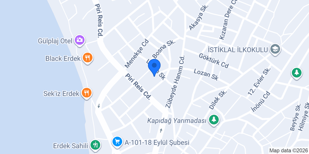 Erdek Anadolu Lisesi konumu