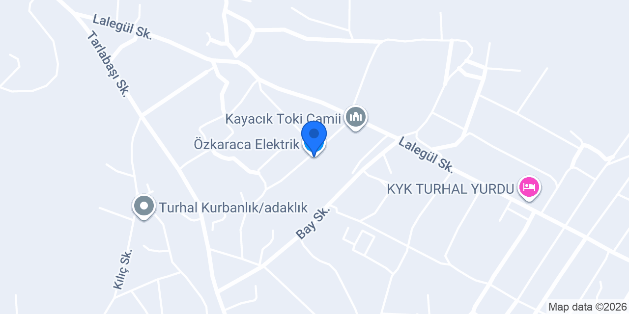 Özkaraca Elektrik konumu