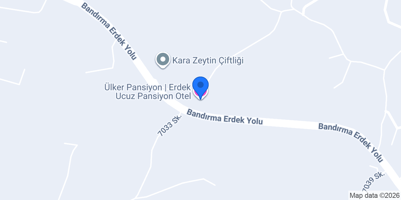 Ülker Pansiyon | Erdek Ucuz Pansiyon Otel konumu