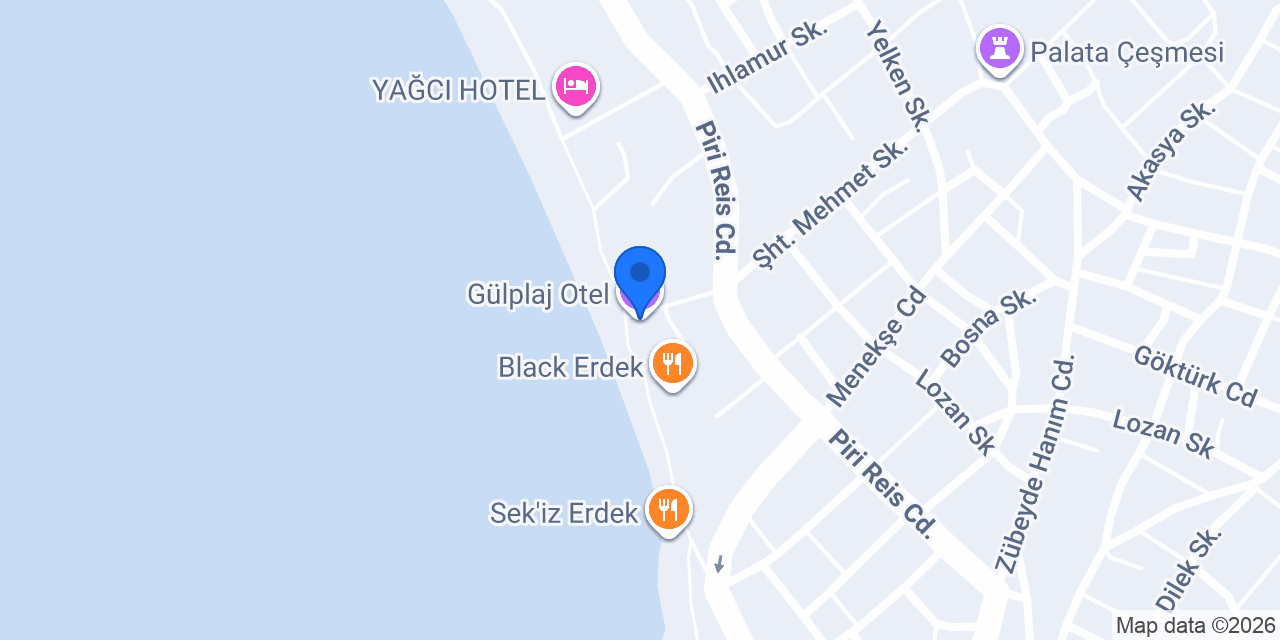 Gülplaj Otel konumu