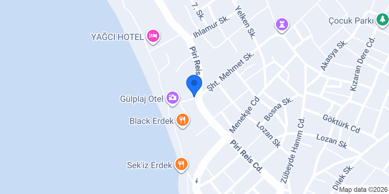 Erdek Grand Gazzella Hotel konumu