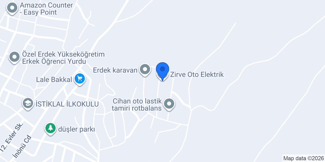 Zirve Oto Elektrik konumu