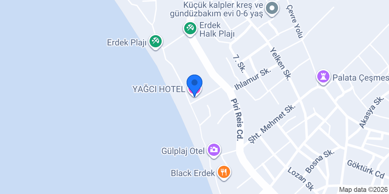 YAĞCI HOTEL konumu