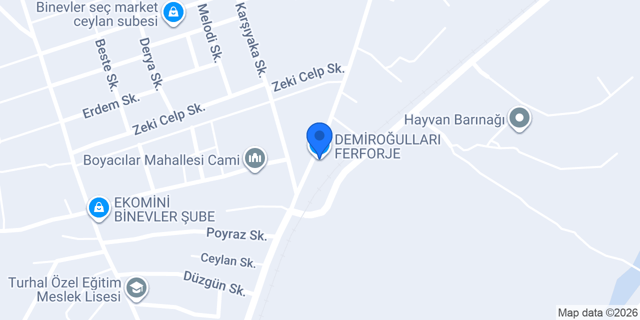 DEMİROĞULLARI FERFORJE konumu