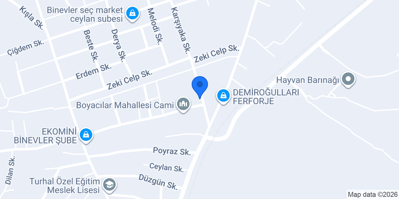 English Time Hacılar Şube konumu