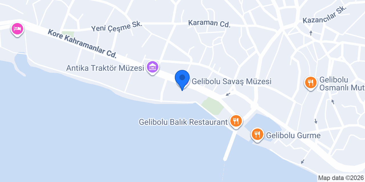 Gelibolu Savaş Müzesi konumu