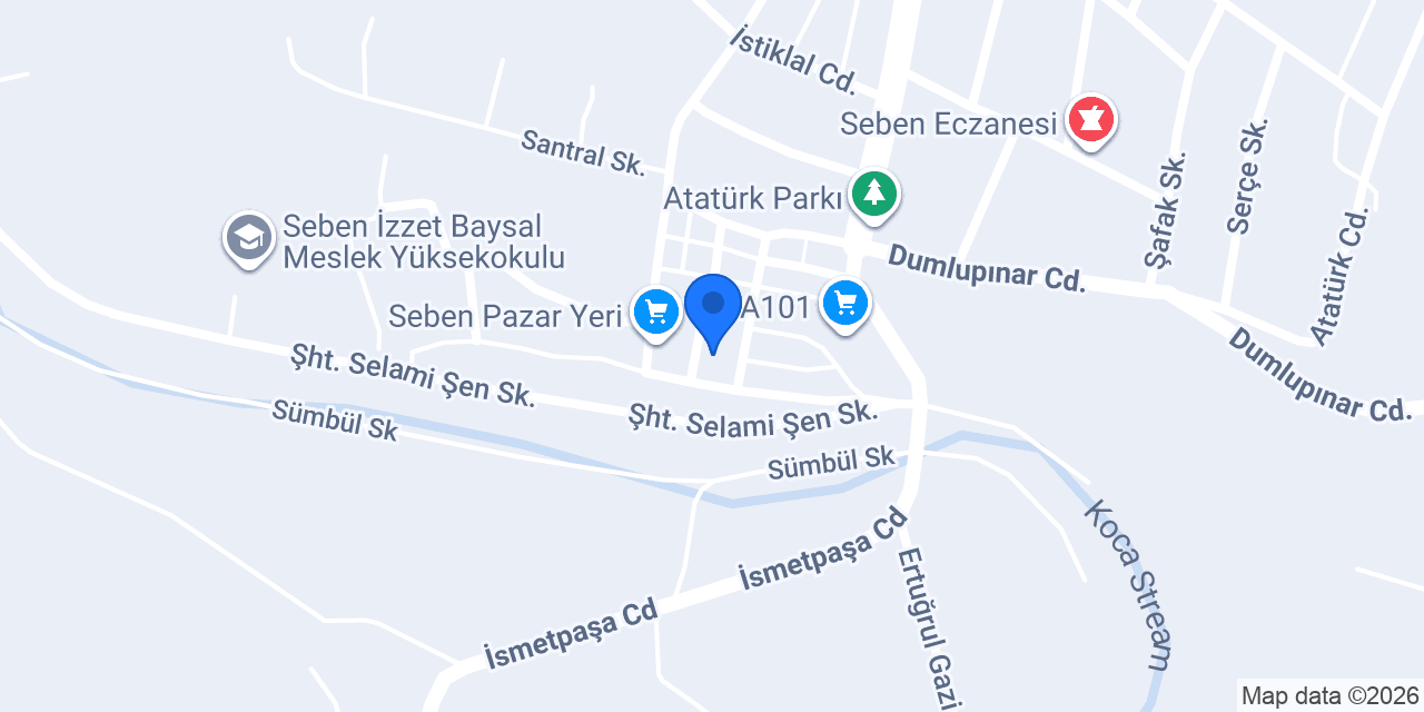 Seben Otobüs Terminali konumu