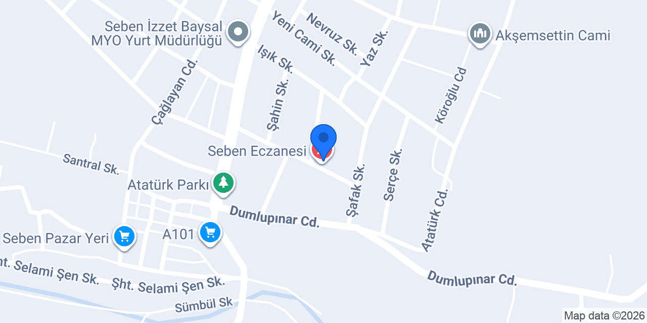 Seben Eczanesi konumu