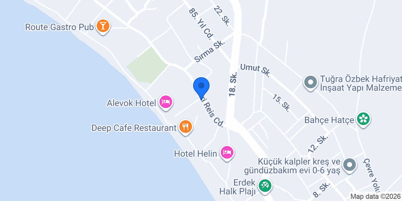 Hülya Motel Erdek konumu