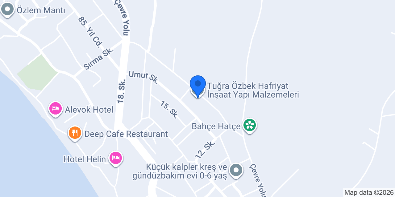 Tuğra Özbek Hafriyat İnşaat Yapı Malzemeleri konumu