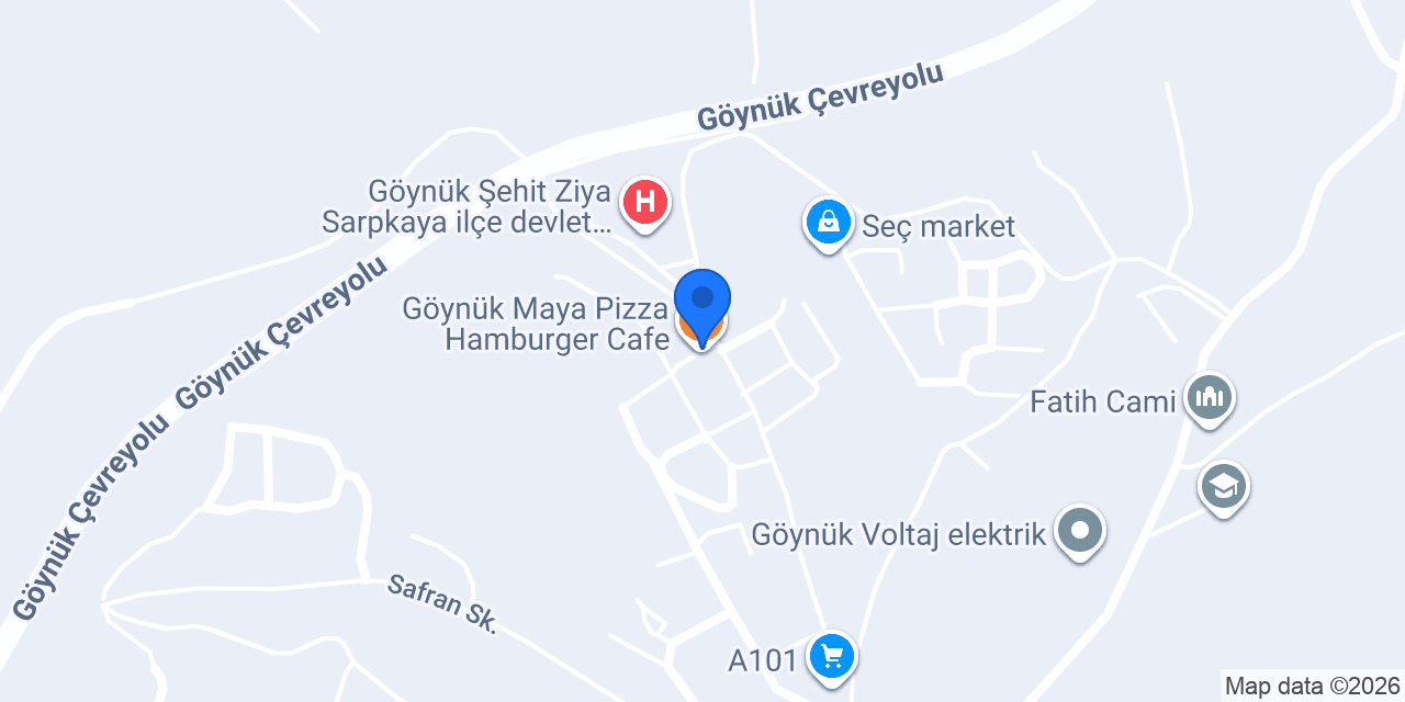 MAYA PİZZA HAMBURGER CAFE konumu