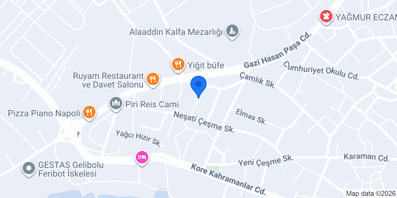 Gelibolu Seramik konumu