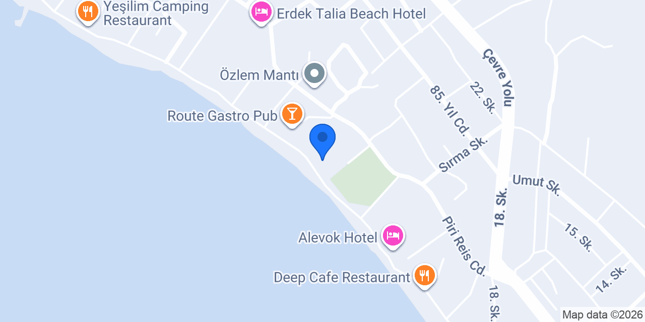 Grand Erdek Otel konumu