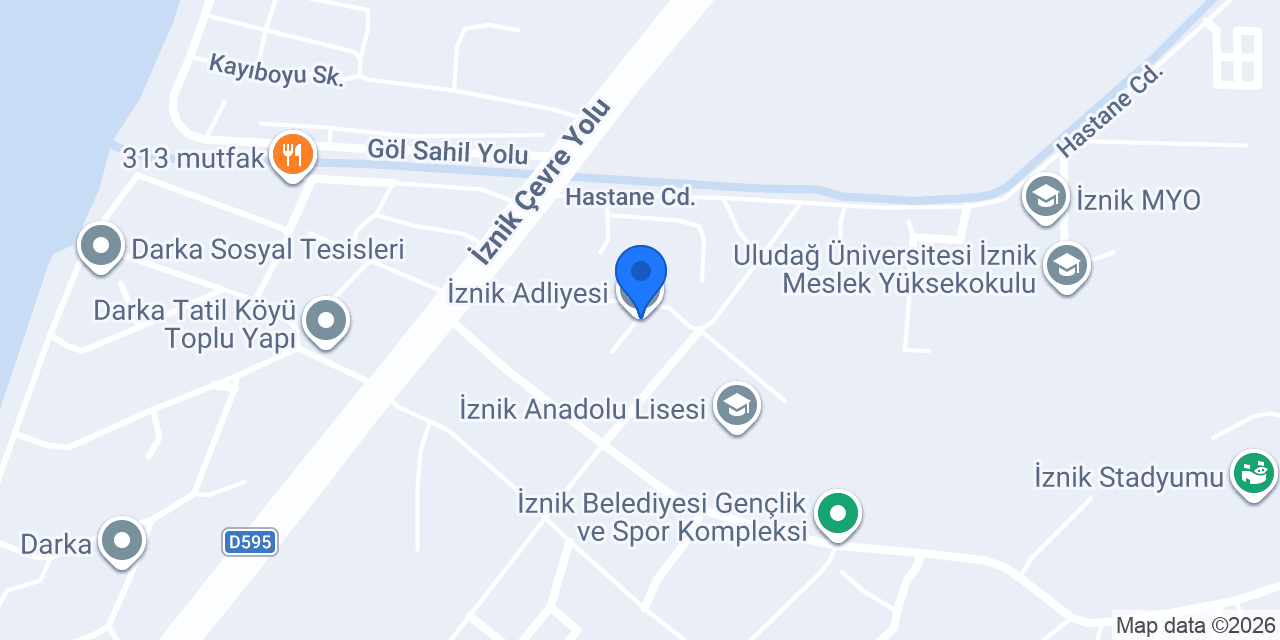İznik Adliyesi konumu