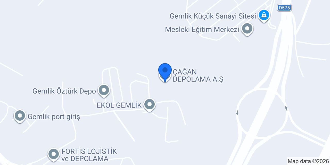 ÇAĞAN DEPOLAMA A.Ş. konumu