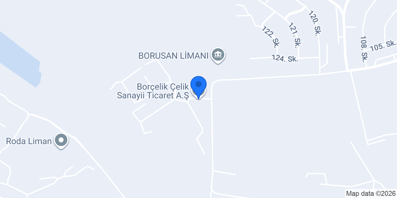 Borçelik Çelik Sanayii Ticaret A.Ş konumu