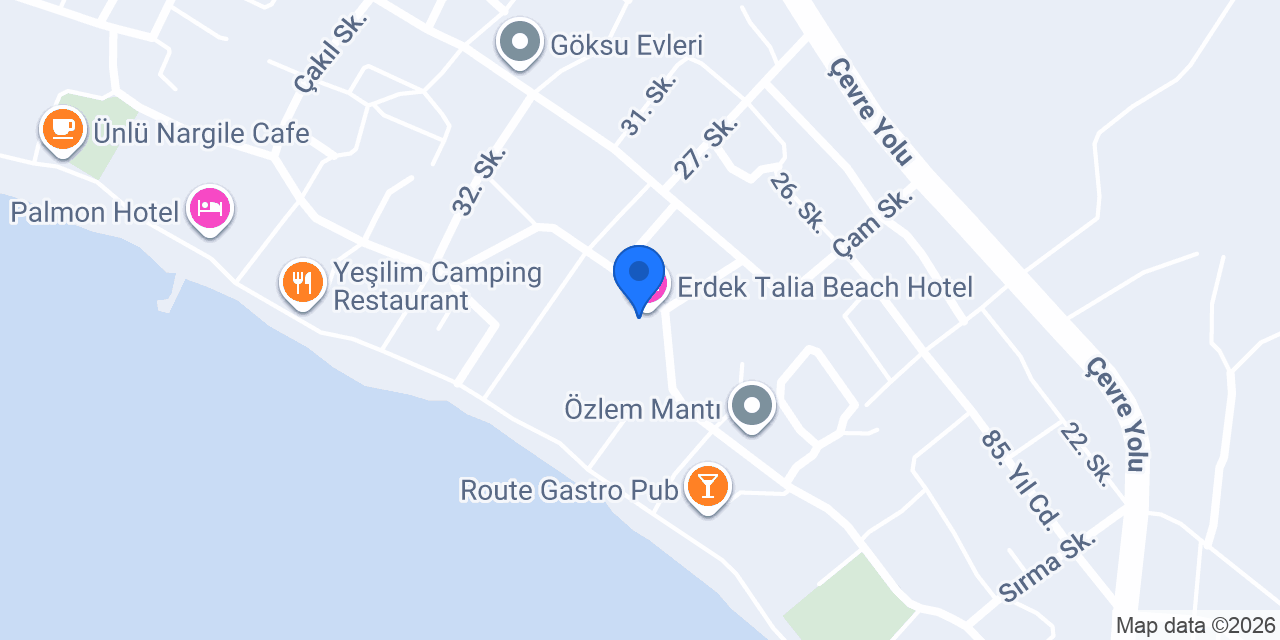 Erdek Talia Beach Hotel konumu