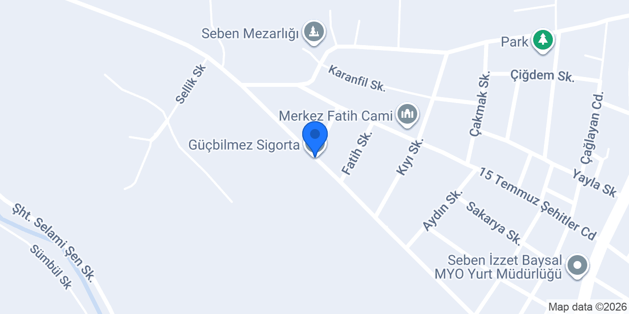 Güçbilmez Sigorta konumu