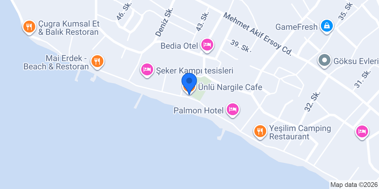 Ünlü Nargile Cafe konumu