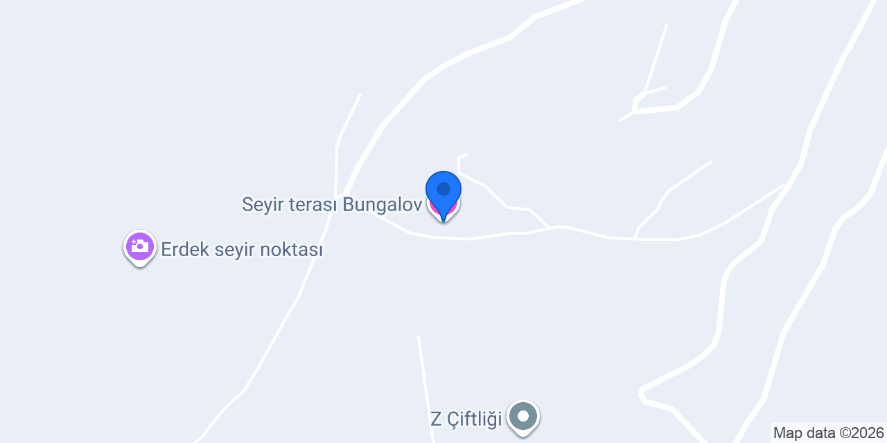 Seyir terası Bungalov konumu