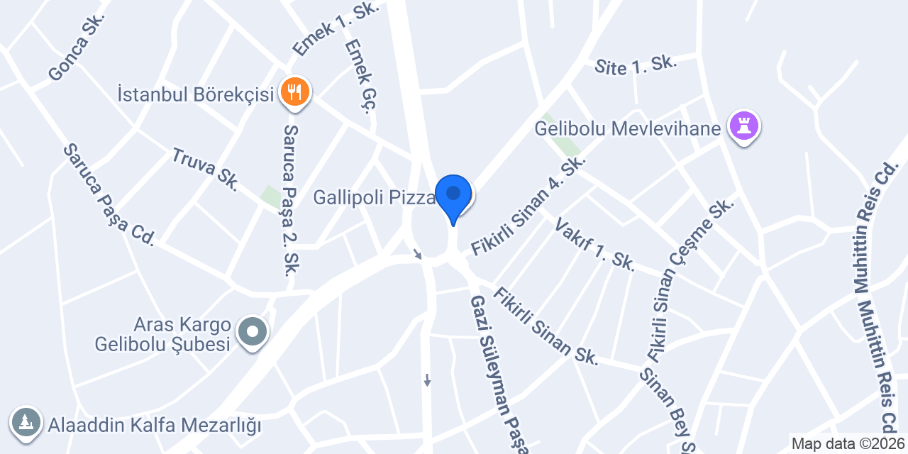 Anteplioğlu Gelibolu konumu