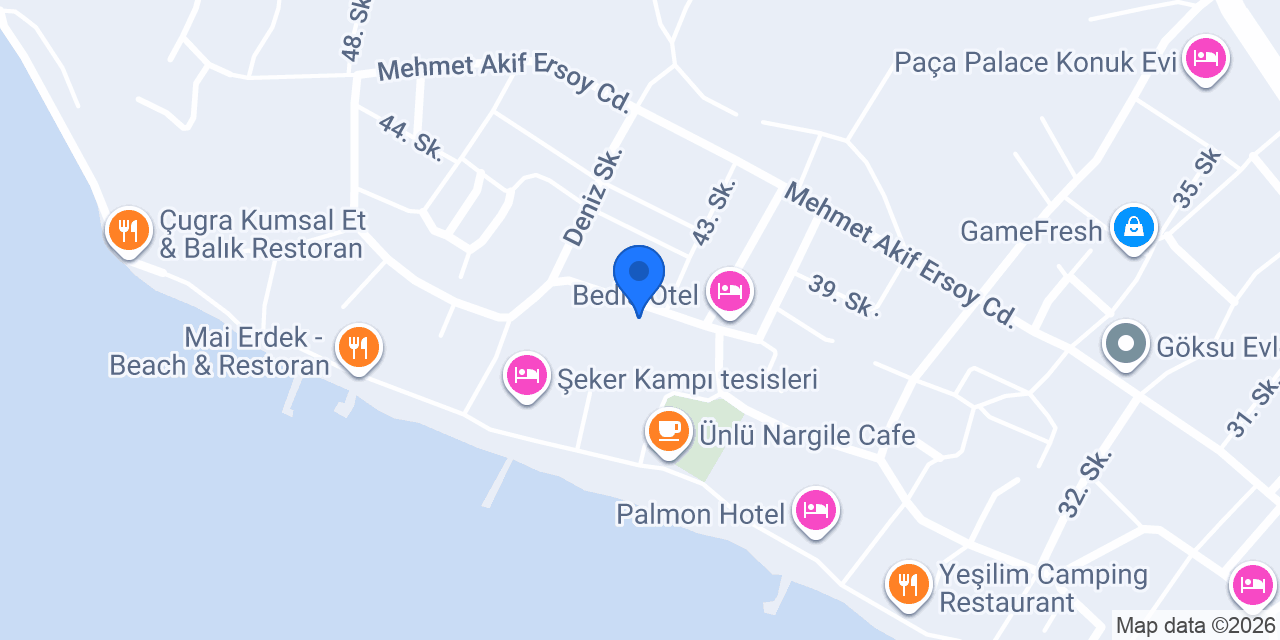 Erdek Apart Hotel konumu
