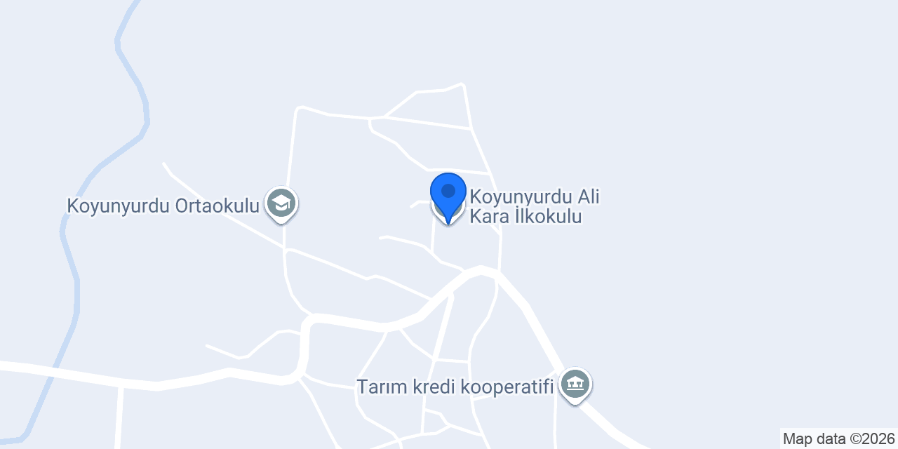 Koyunyurdu Ali Kara İlkokulu konumu